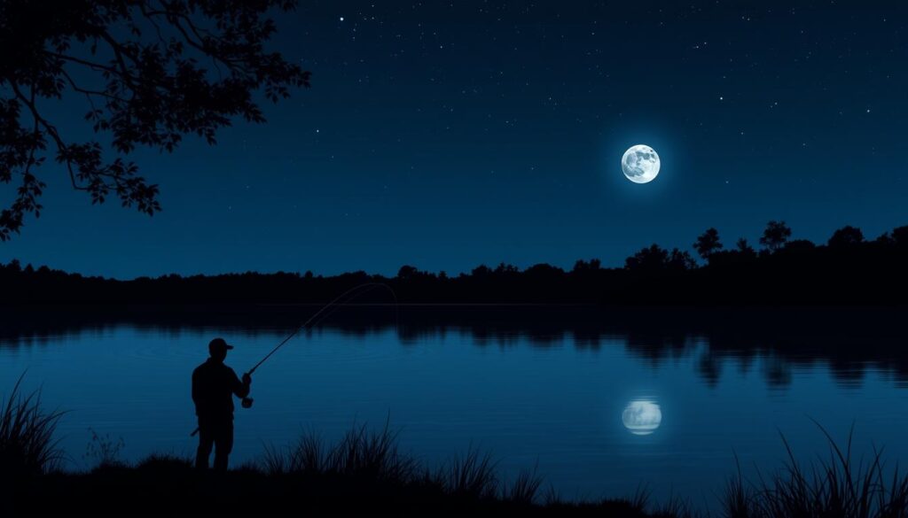 bass fishing at night