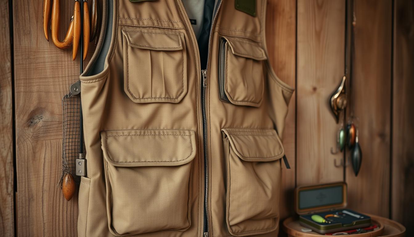 Fly fishing vest Fishing gear Outdoor vest Multi-pocket vest Lightweight vest Br