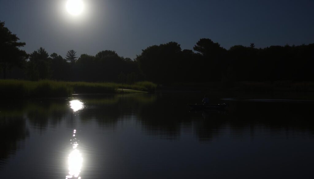 night bass fishing